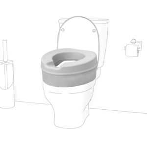 Minkštas tualeto paaukštinimas, aukštis 14 cm